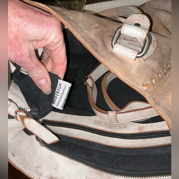 Bed Stu Rockababy Satchel Crossbody Shoulder Bag Icicle Rustic Nectar Lux $295 - Picture 12 of 14